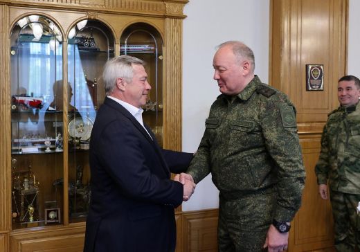 Председатель ДОСААФ России Александр Дворников встретился с губернатором Ростовской области Василем Голубевым