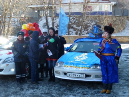 После конкурса «Автоледи Забайкалья-2013» финалистки стали членами ДОСААФ