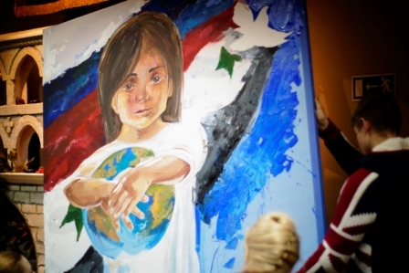Картину за мир во всем мире передали в посольство Сирийской Арабской Республики