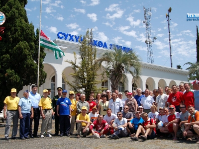 Гостеприимная Абхазия вновь радушно встретила ветеранов-парашютистов