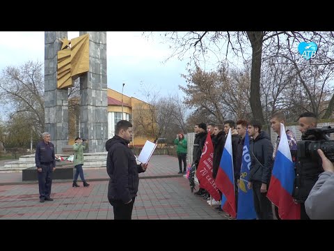 Торжественная клятва курсантов ДОСААФ в Ахтубинске Астраханской области