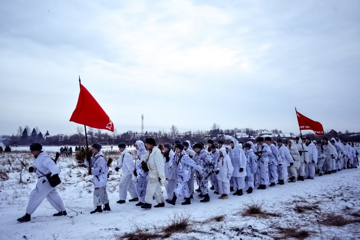 Военно-историческая реконструкция боя битвы под Москвой