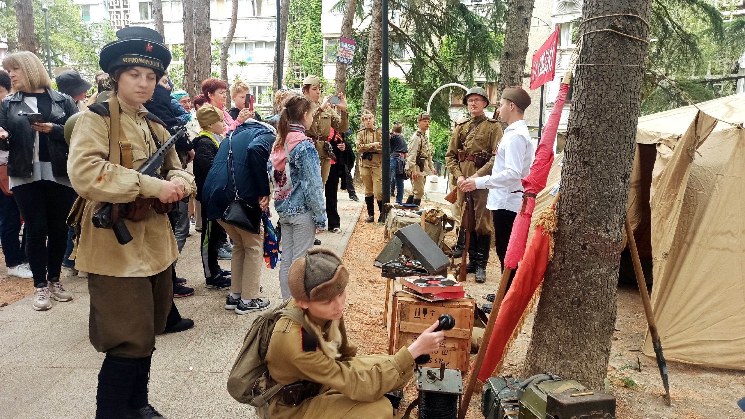 Лагерь Красной армии раскинулся в Ялте