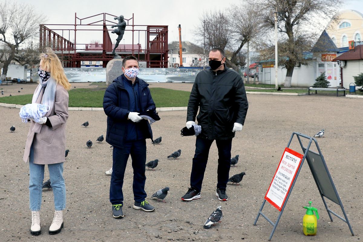 В Моршанске стартовала акция бесплатной раздачи многоразовых масок