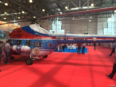 Вертолет Ми-2 ДОСААФ России был представлен на выставке HeliRussia-2014